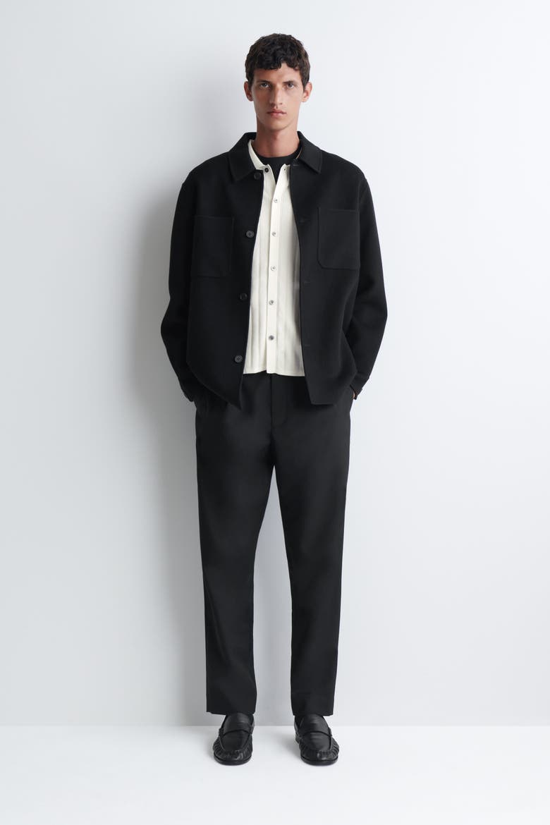 Ribbed-knit Cotton Shirt, Alternate, color, WHITE