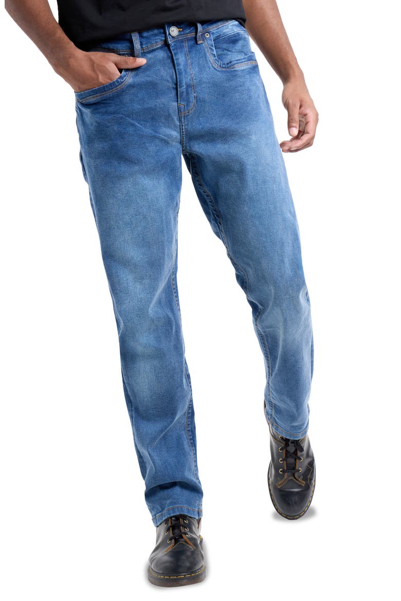 Supersoft Relaxed Slim Fit Skinny Jeans, Alternate, color, MEDIUM BLUE