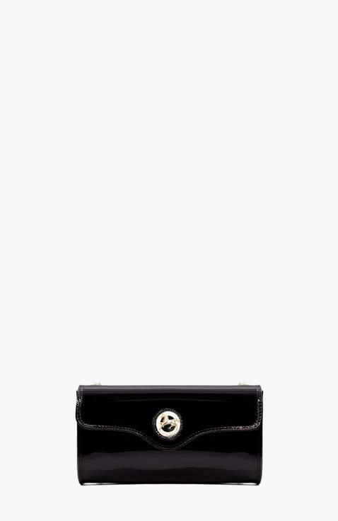 All In 496 Patent Leather Clutch Shoulder Bag
