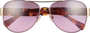 COACH 58mm Gradient Lens Aviator Sunglasses