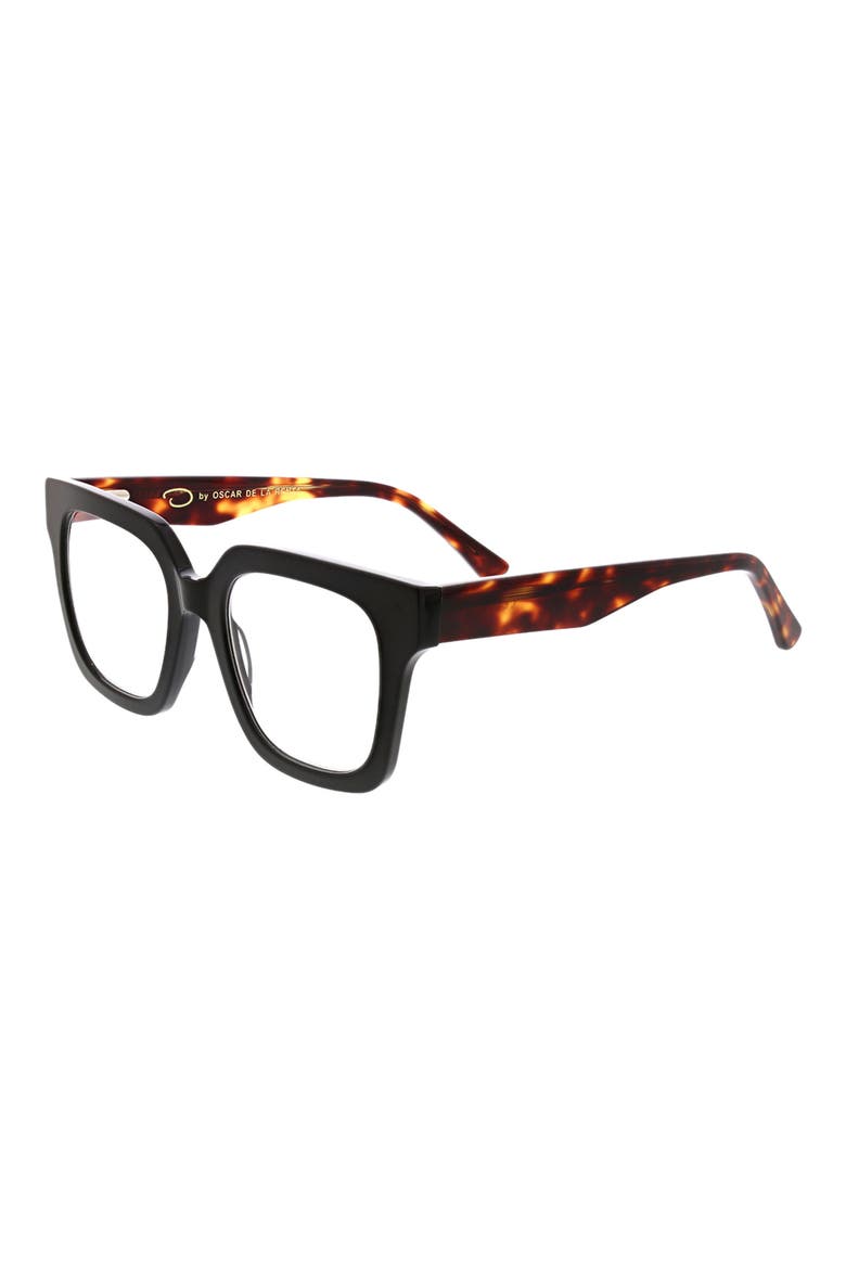 51mm Square Reading Glasses, Alternate, color, BLACK
