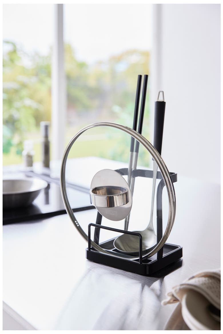 Lid/Ladle Storage Stand, Alternate, color, BLACK
