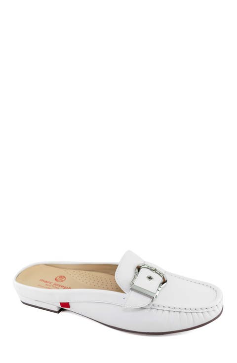 Barbara St Leather Buckle Mule