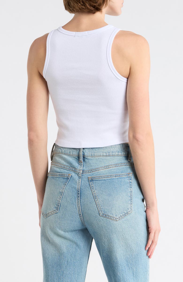 Von Dutch Split Neck Tank Top, Alternate, color, White