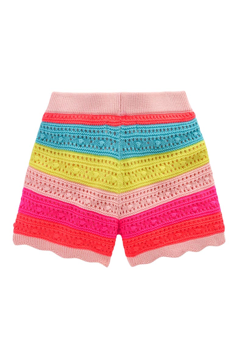 Kids' Pointelle Knit Shorts, Alternate, color, NEON MULTI STRIPE