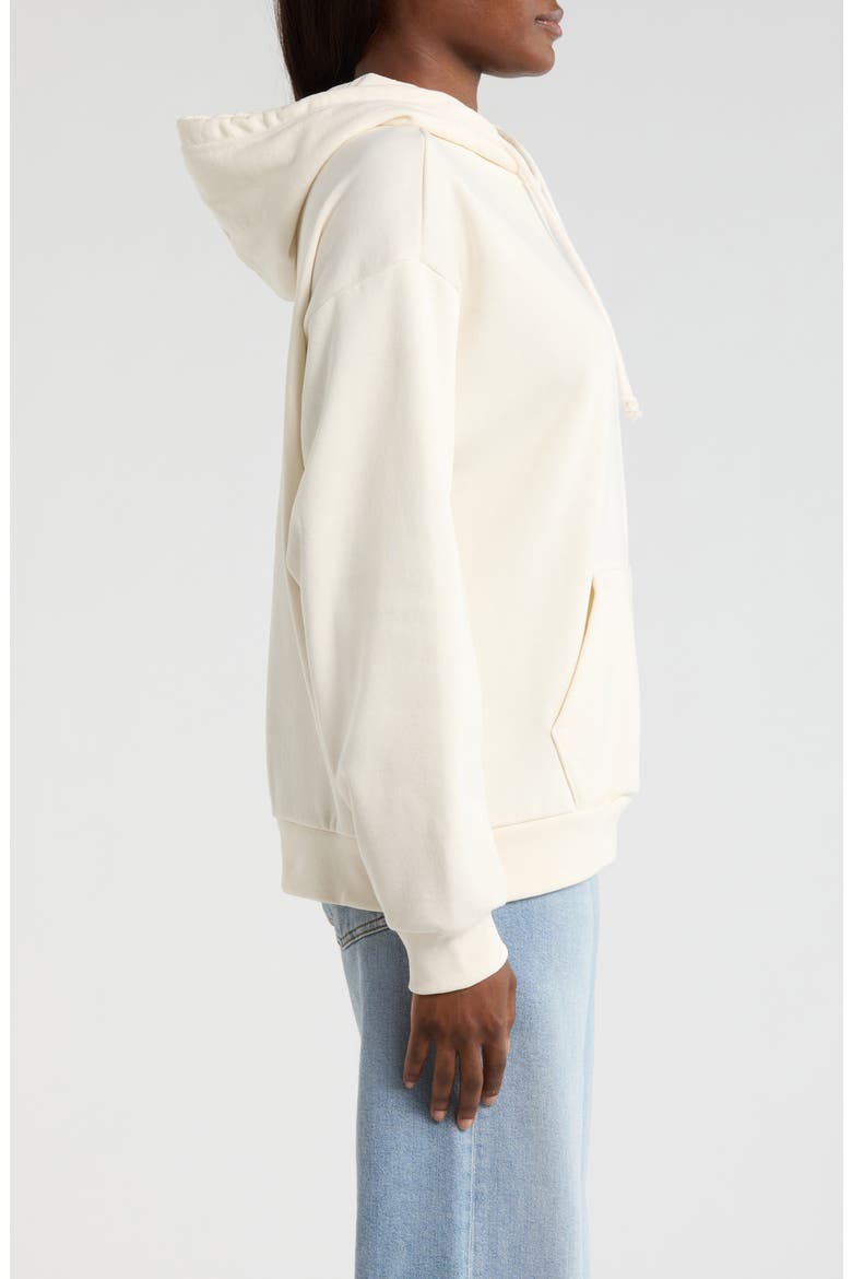 Evolution Simple Dome Cotton Blend Hoodie, Alternate, color, WHITE DUNE