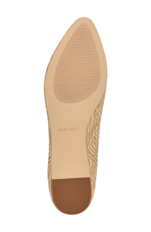Shop Nine West Speakup Flat In Light Natural