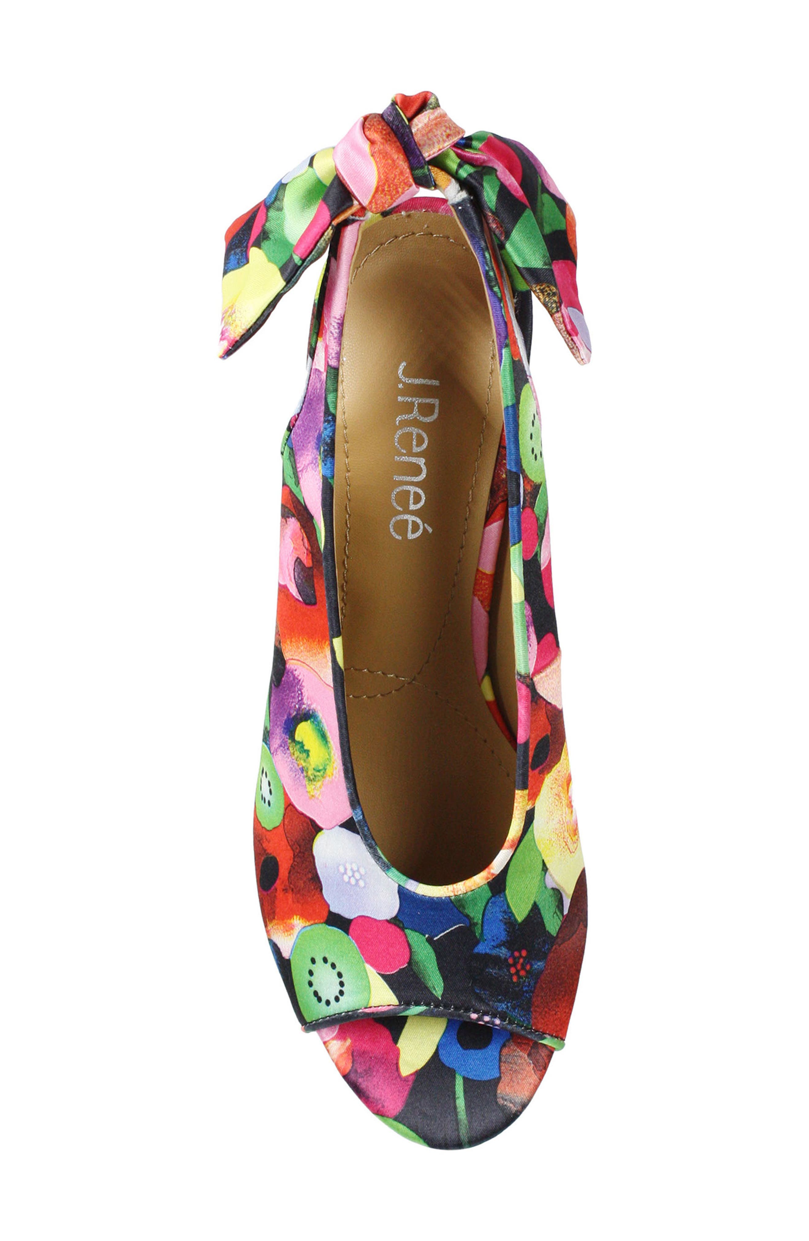 Brietta Bow Slingback Sandal, Alternate, color, BRIGHT FLORAL FABRIC