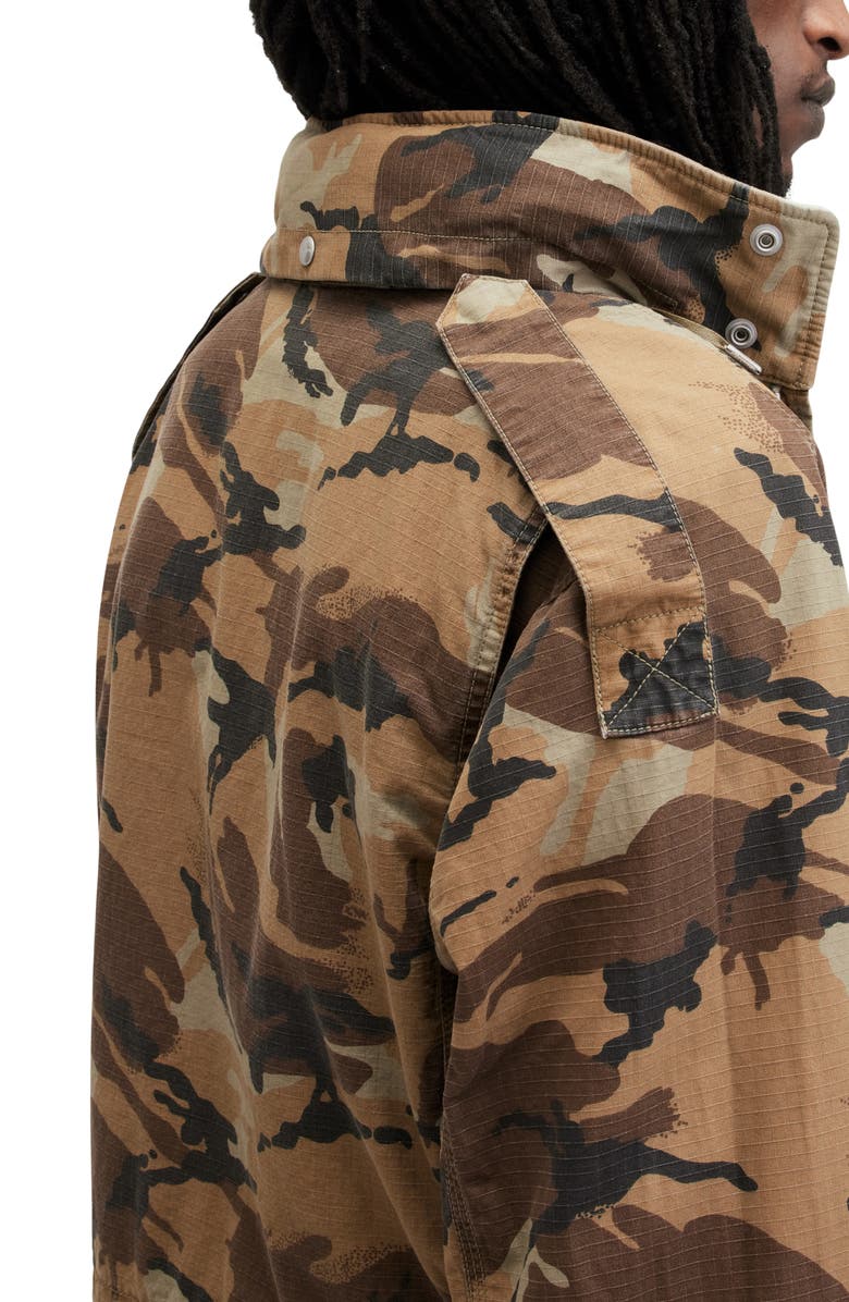 AllSaints Remo Hooded Jacket, Alternate, color, Brown