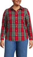 Lands' End Plus Size No Iron Button Front Shirt