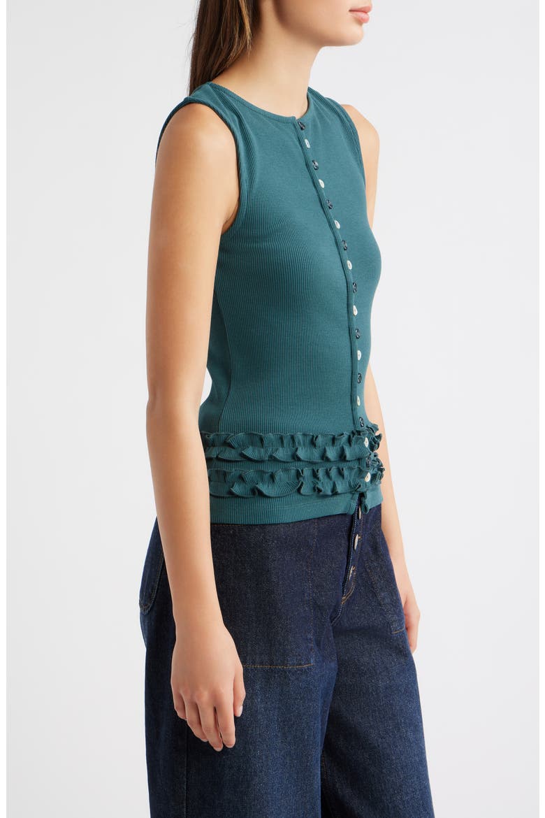 Ember Ribbed Tank, Alternate, color, GREEN