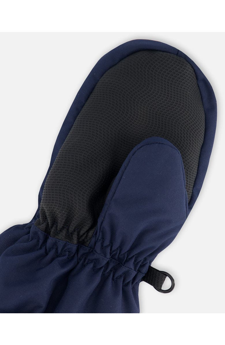 Deux par Deux Kids Unisex Solid Mittens Navy, Alternate, color, Dress Blue