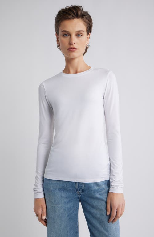 Nordstrom Long Sleeve Crewenck T-shirt In White