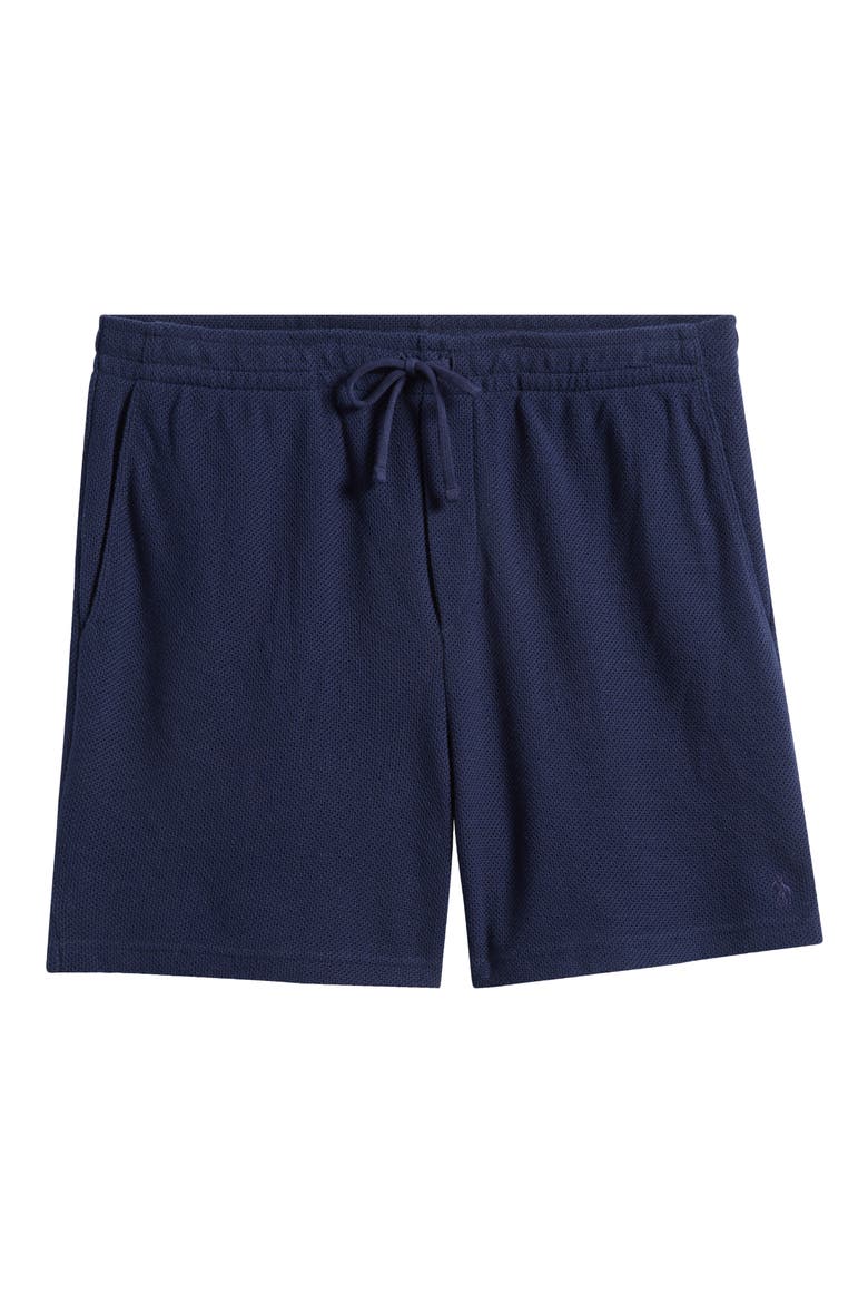6-Inch Textured Pointelle Drawstring Shorts, Main, color, CRUISE NAVY