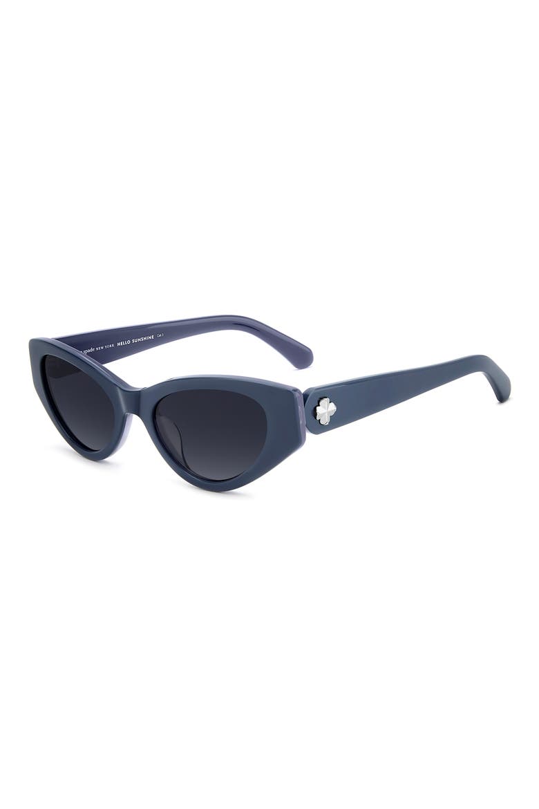 bria 52mm cat eye sunglasses, Alternate, color, BLUE/ DARK GREY SF
