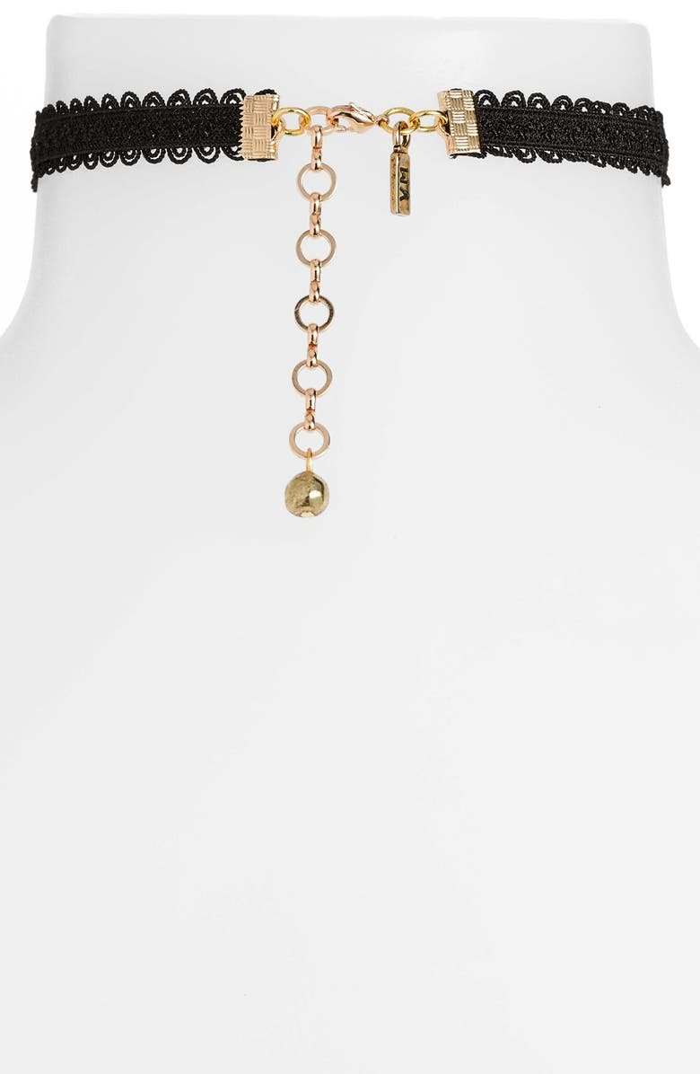 Vanessa Mooney Black Lace Choker, Alternate, color,