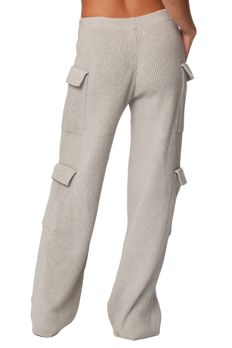 Wynter Low Rise Drawstring Cargo Sweater Pants, Alternate, color, GRAY-MELANGE