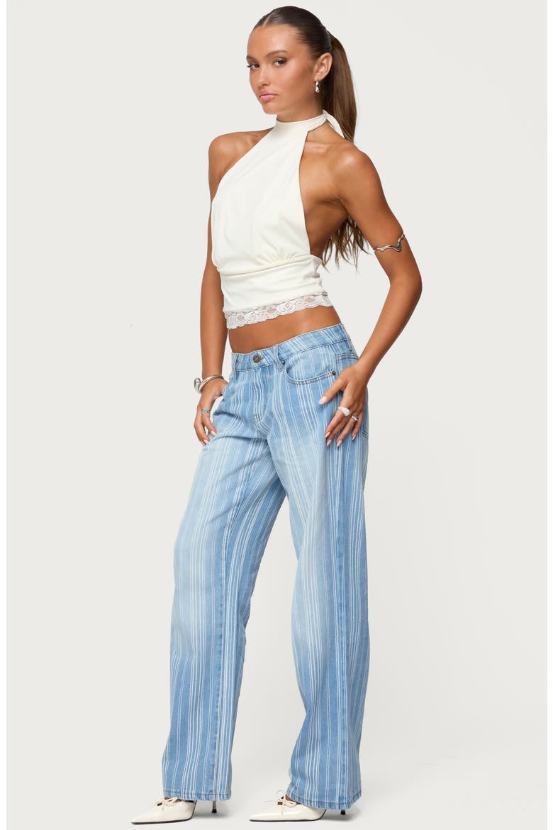 Tera Stripe Low Rise Jeans, Alternate, color, BLUE-WASHED