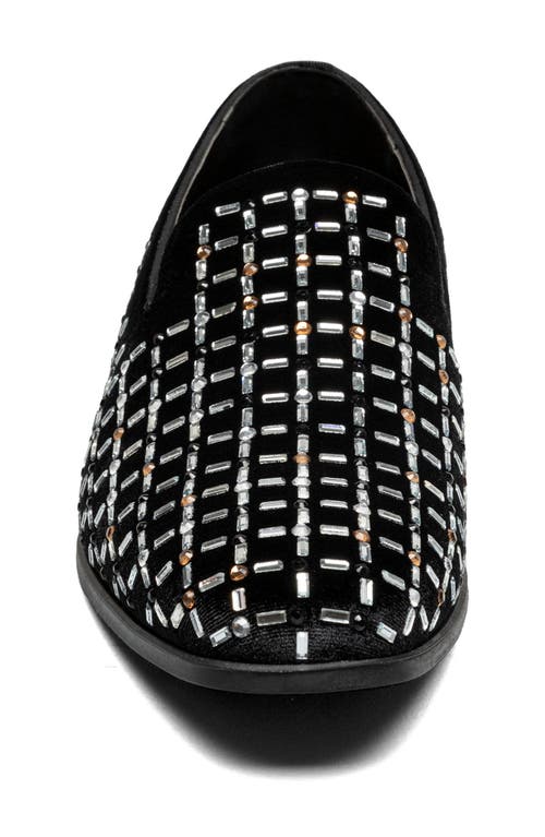 Stacy Adams Stallford Rhinestone Venetian Slip-on Loafer In Black Multi