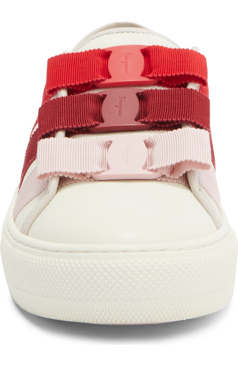 FERRAGAMO Bow Slip-On Sneaker, Alternate, color, White