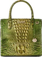 Brahmin Small Caroline Croc Embossed Leather Satchel