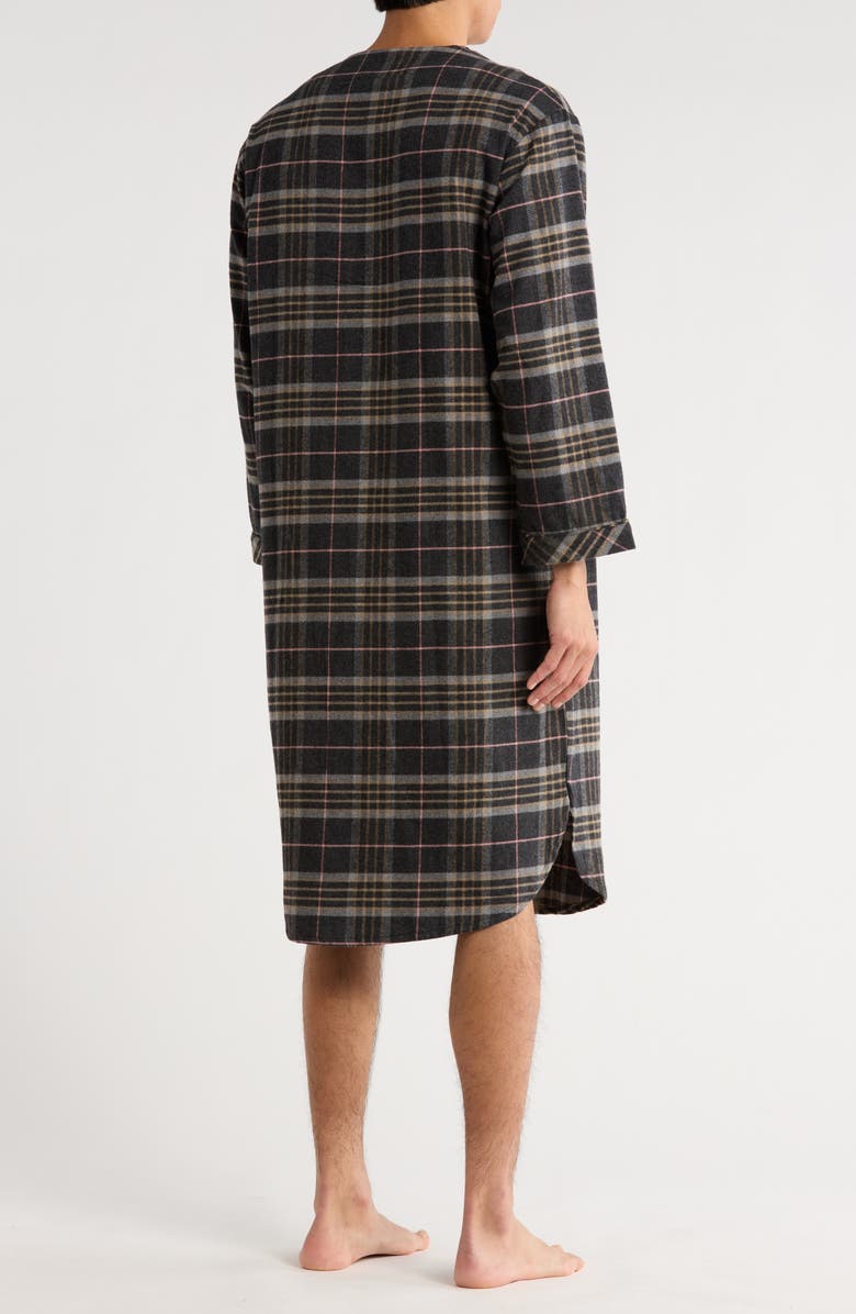 Majestic International Country Flannel Nightshirt, Alternate, color, Charcoal