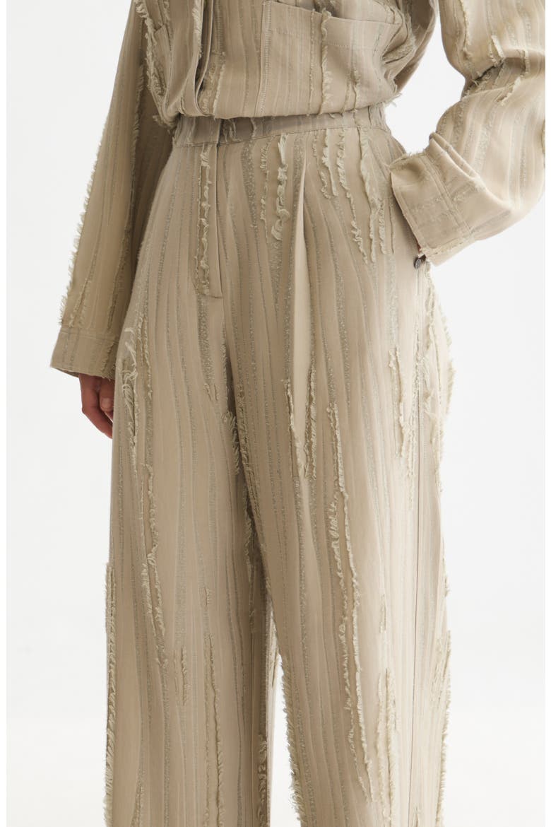 Eleni High Waist Wide Leg Fil Coupé Pants, Alternate, color, ALUMINUM