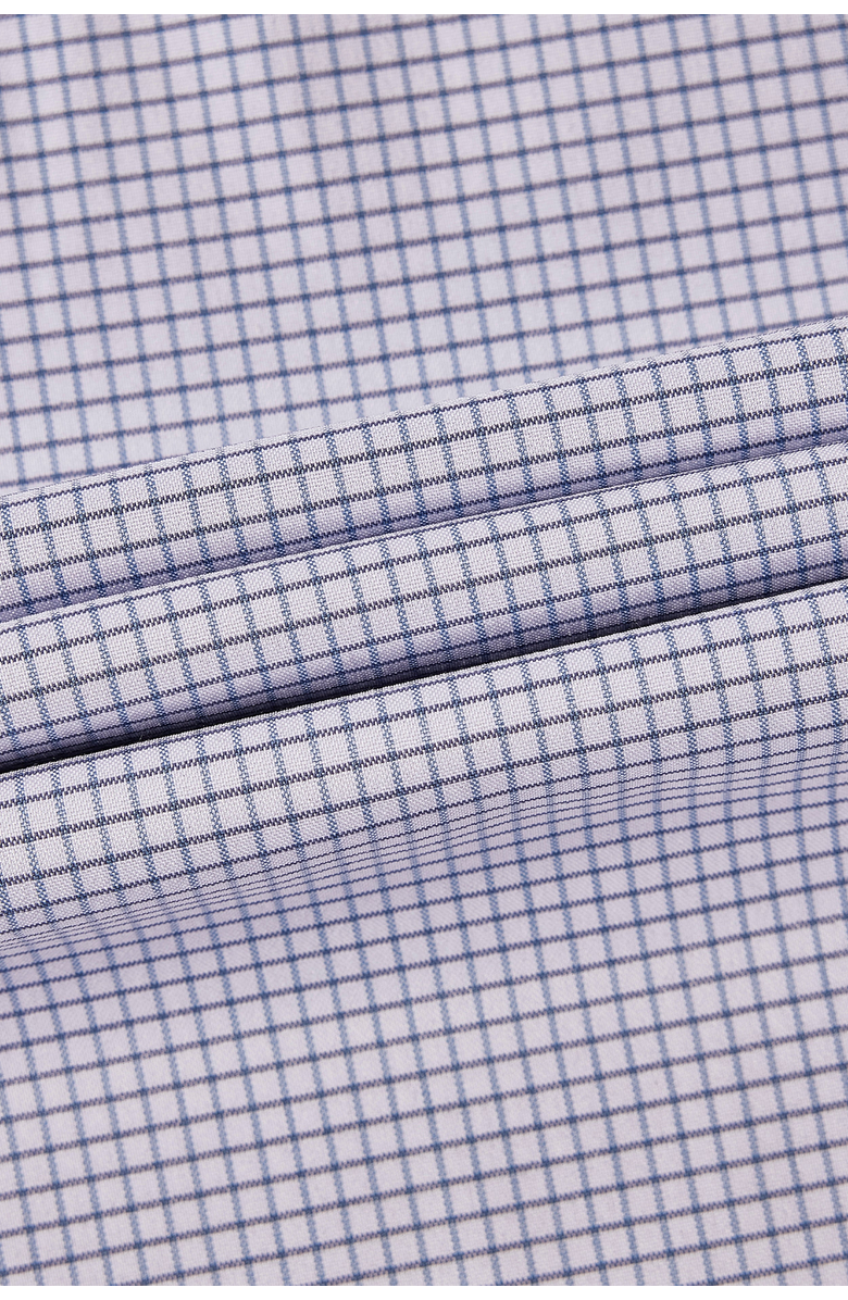 Regent Row Men's Big and Tall stanton shirt polo, Alternate, color, White-Blue-Microcheck