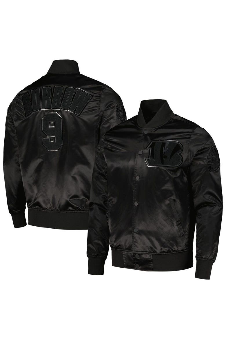 Men's Pro Standard Joe Burrow Black Cincinnati Bengals Player Full-Snap Jacket, Main, color, Black
