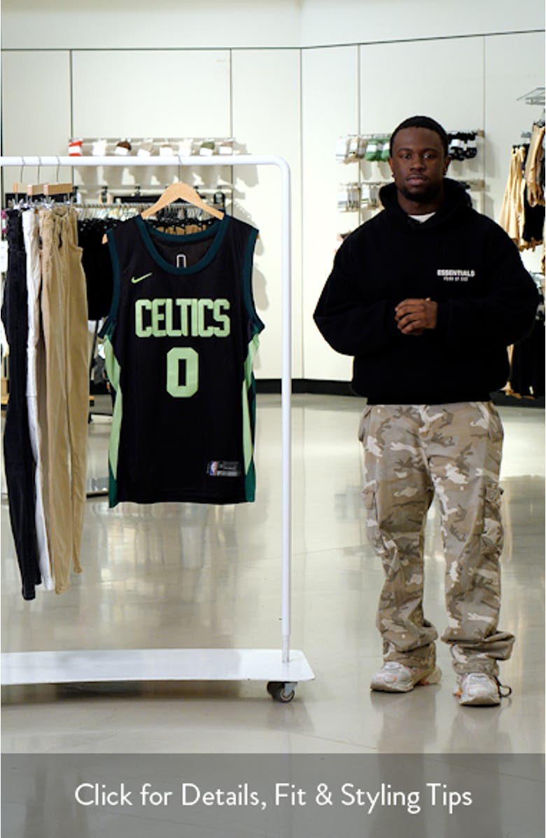 Men's Nike Jayson Tatum Black Boston Celtics 2024/25 Authentic Player Jersey - City Edition, sales video thumbnail