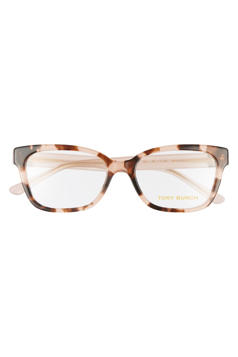52mm Square Optical Glasses, Alternate, color, HAVANA/ BLUSH