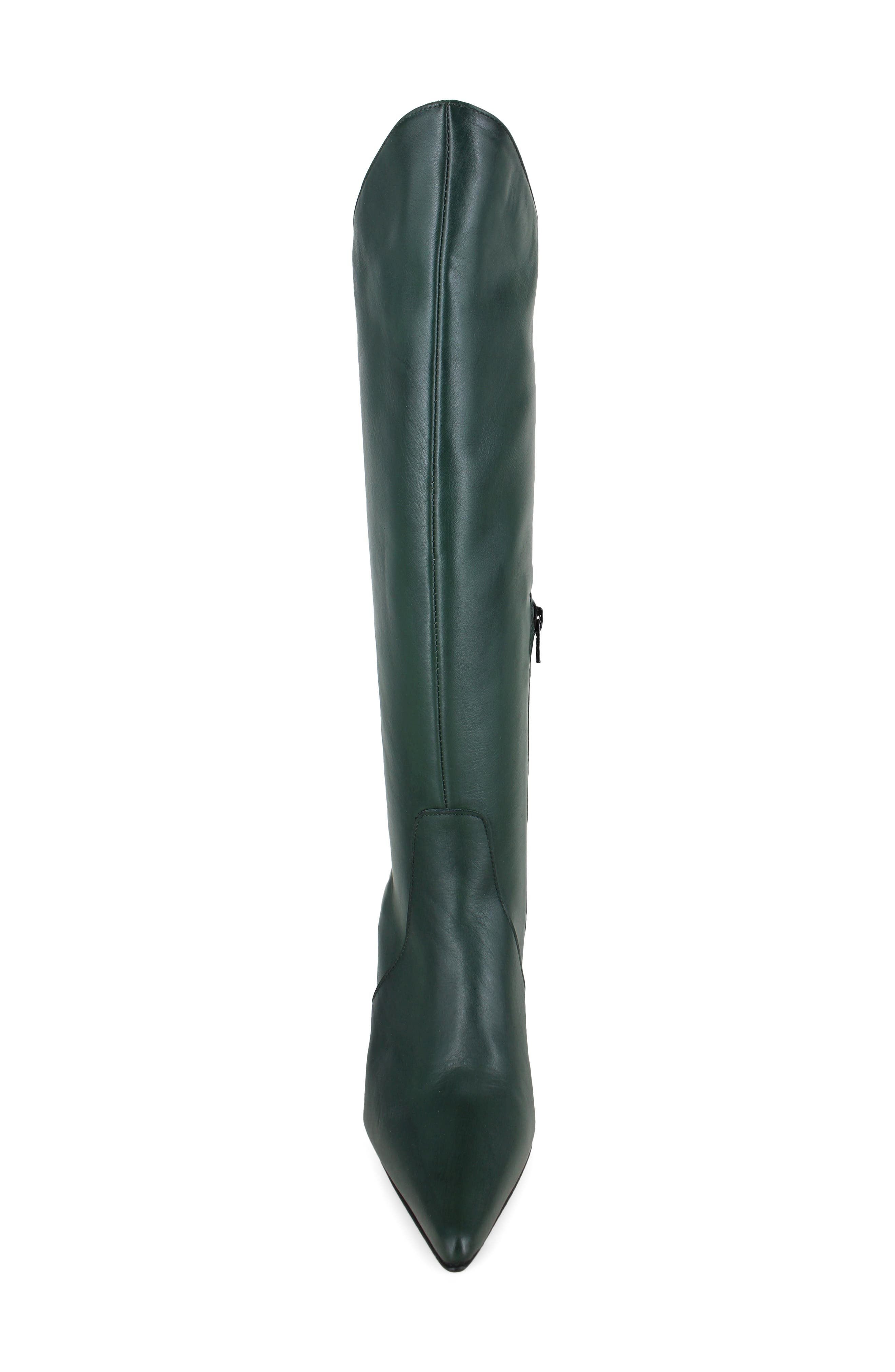 Karlin Pointed Toe Wedge Boot, Alternate, color, GREEN LEATHER