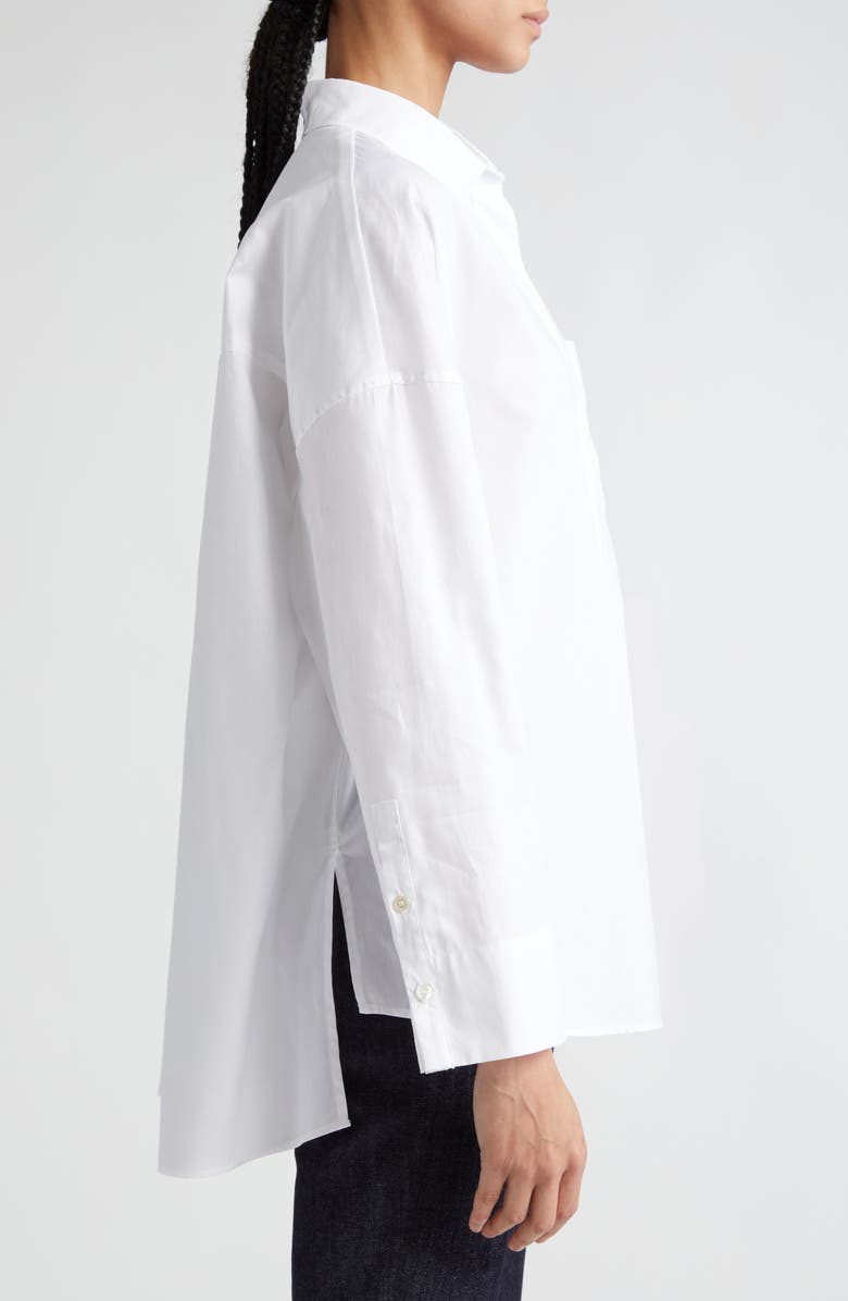Max Mara Lodola Long Sleeve Cotton Oxford Trapeze Shirt, Alternate, color, 