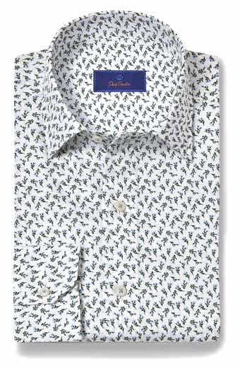 David Donahue Floral Print Sport Shirt