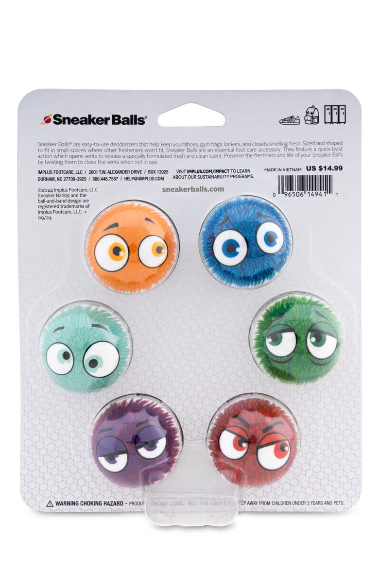 6-Pack Sneaker Balls, Alternate, color, MULTI