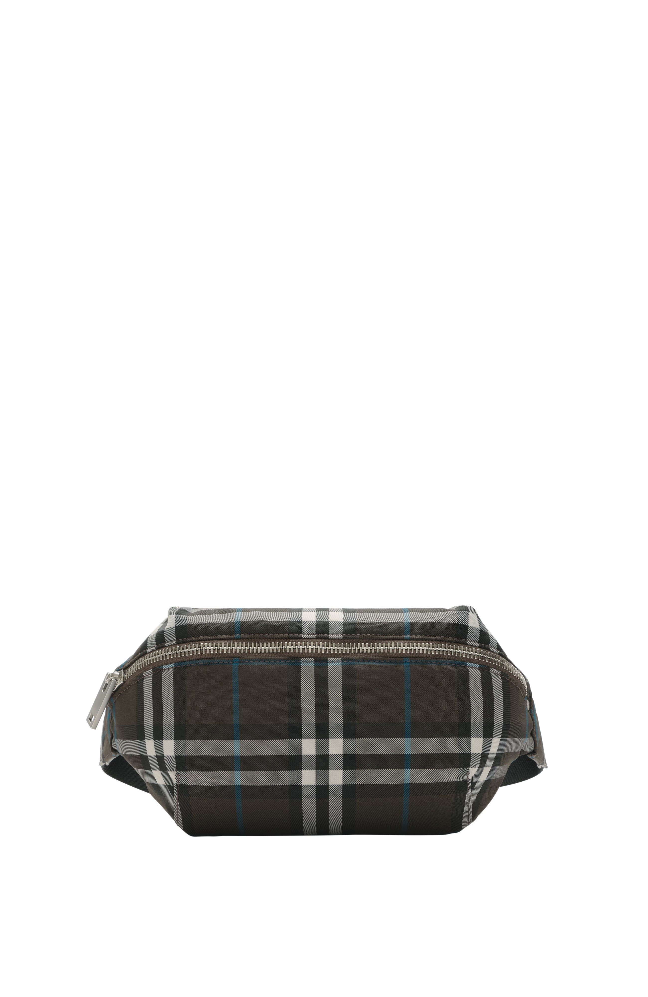Burberry Check Belt Bag, Main, color, Snug Brown