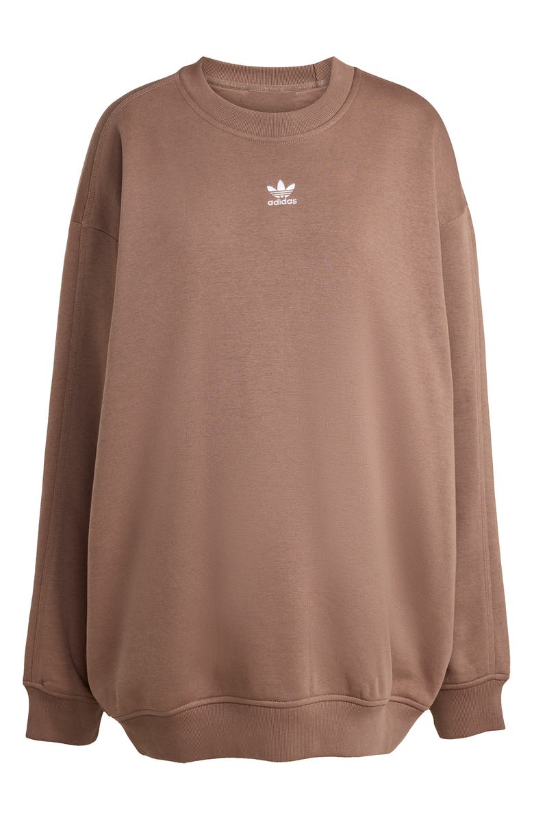 adidas Originals Essentials Oversize Crewneck Sweatshirt, Alternate, color, Earth Strata