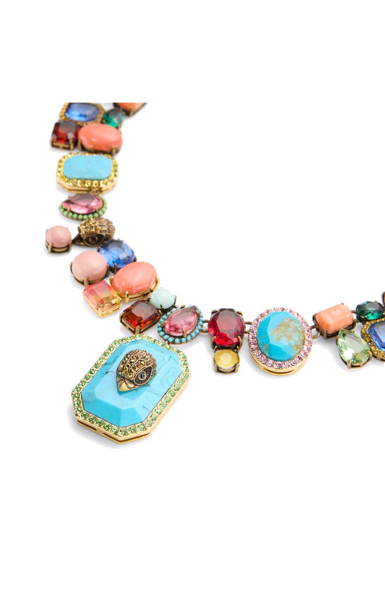 Kurt Geiger London Crystal & Stone Collar Necklace, Alternate, color, Multi