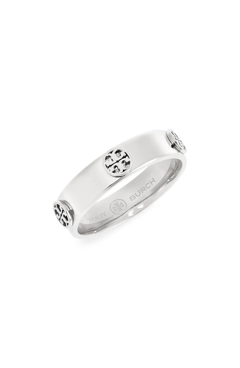 Tory Burch Icon Ring, Main, color, Tory Silver