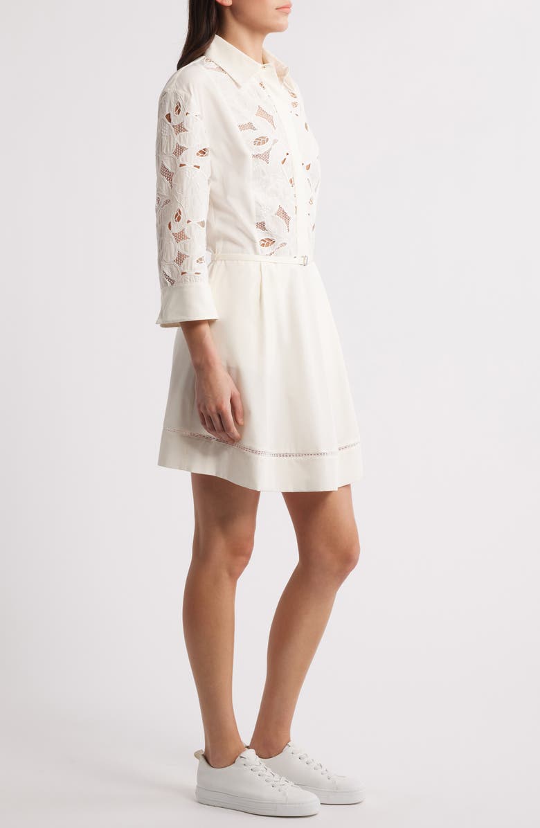 BOSS Derodi Broderie Anglais Shirtdress, Alternate, color, 