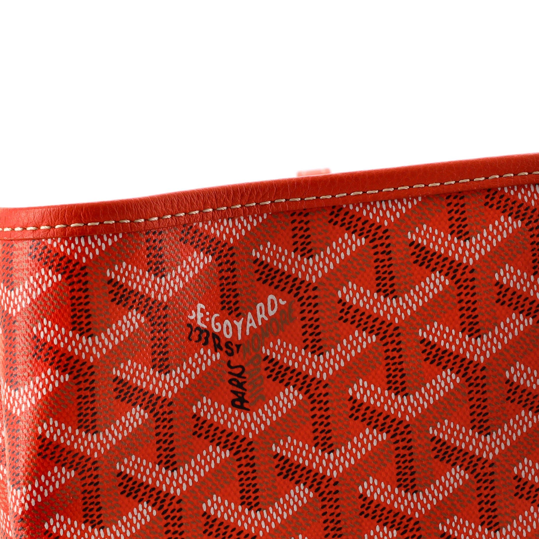 Pre-Owned Goyard Chien Gris Pet Carrier Tote Coated Canvas, Alternate, color, Orange