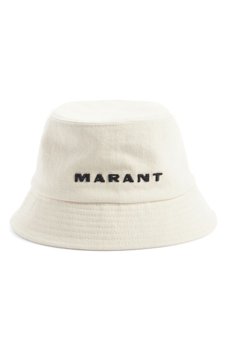 Isabel Marant Haley Cotton Twill Bucket Hat, Alternate, color, 