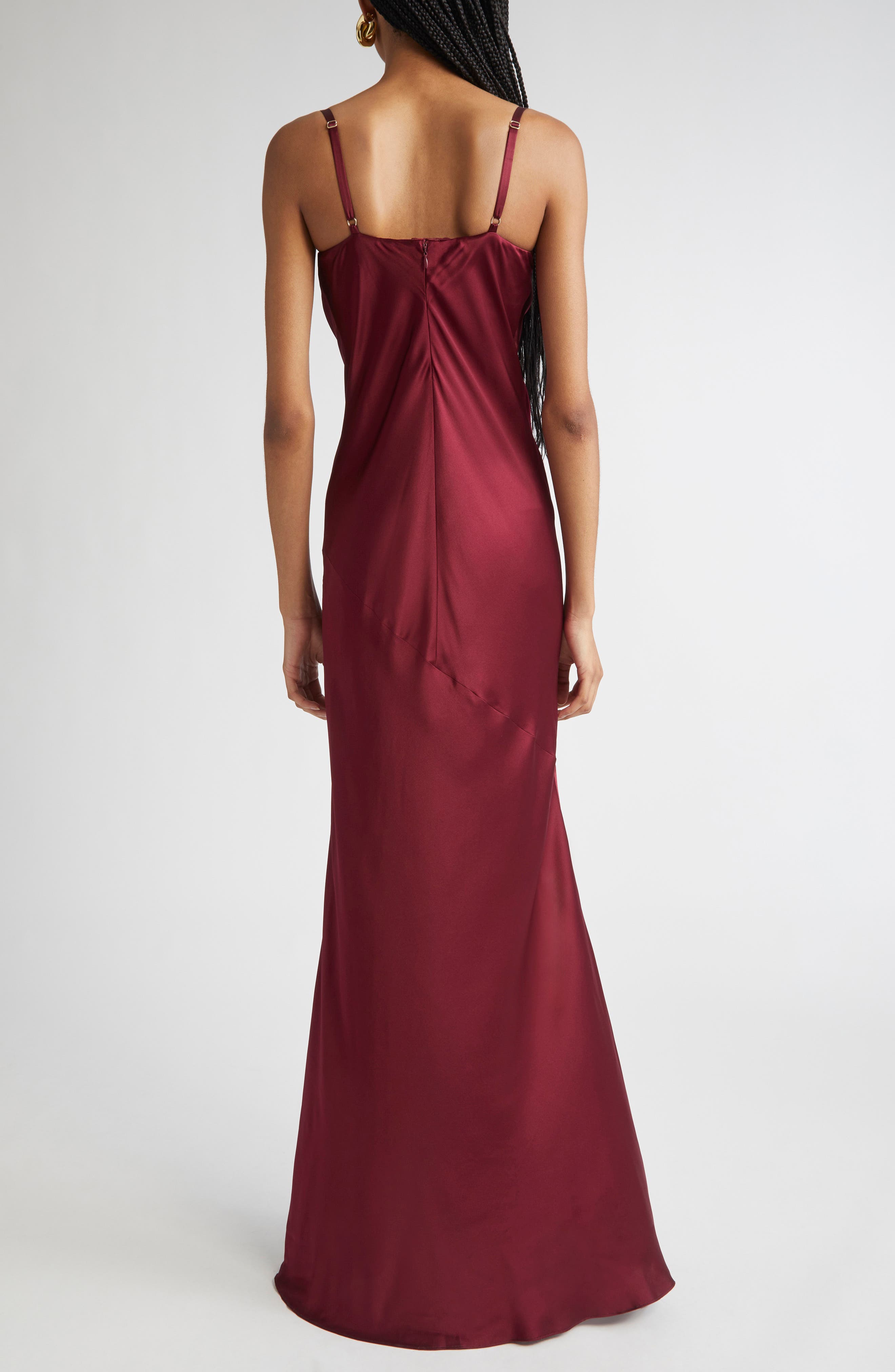 Sayla Underwire Bias Cut Silk Mermaid Gown - image 2