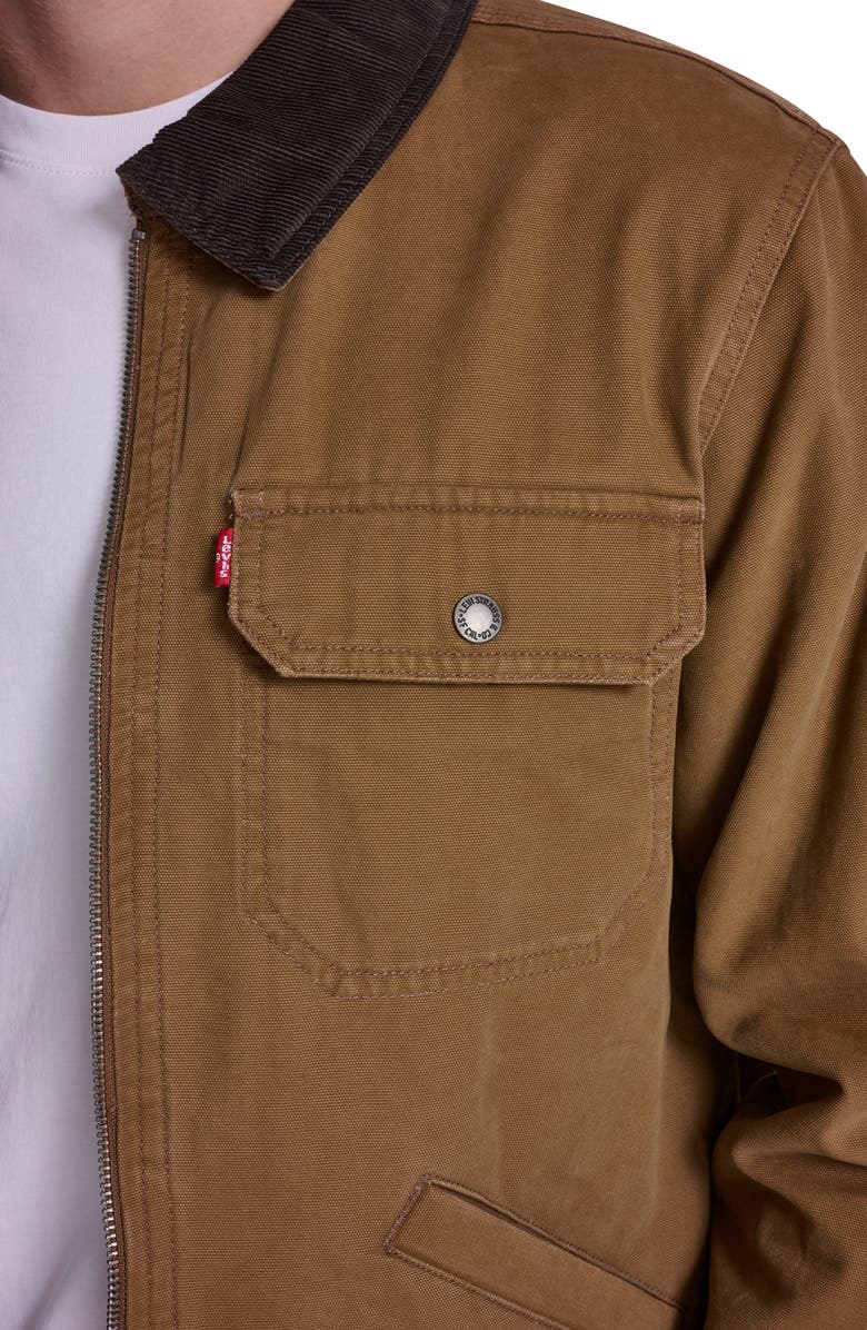 Levi's Lightweight Cotton Twill Utility Jacket, Alternate, color, Brown