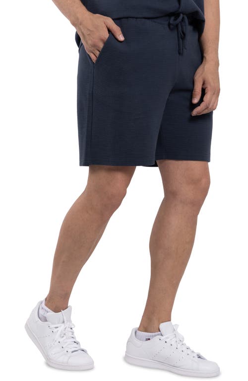 Shop Spring + Mercer Textured Golf Shorts In Dusty Ink Blue