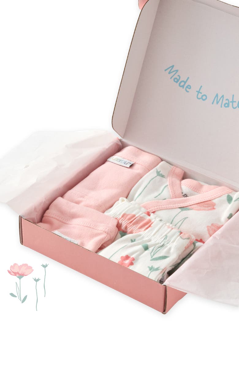 BUTTERBLU Take Me Home 4-Piece Baby Gift Set, Alternate, color, Floral Fields