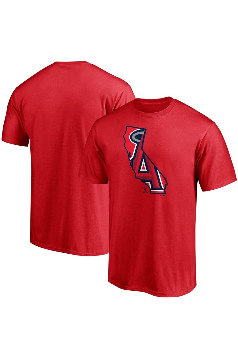 Men's Fanatics Branded Red Los Angeles Angels Hometown State T-Shirt, Main, color, Red
