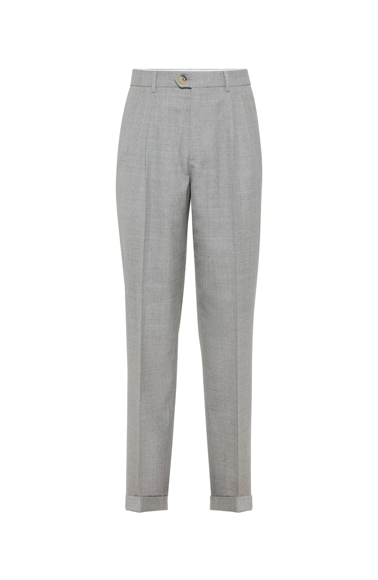 Brunello Cucinelli Leisure fit trousers with double pleats, Main, color, 