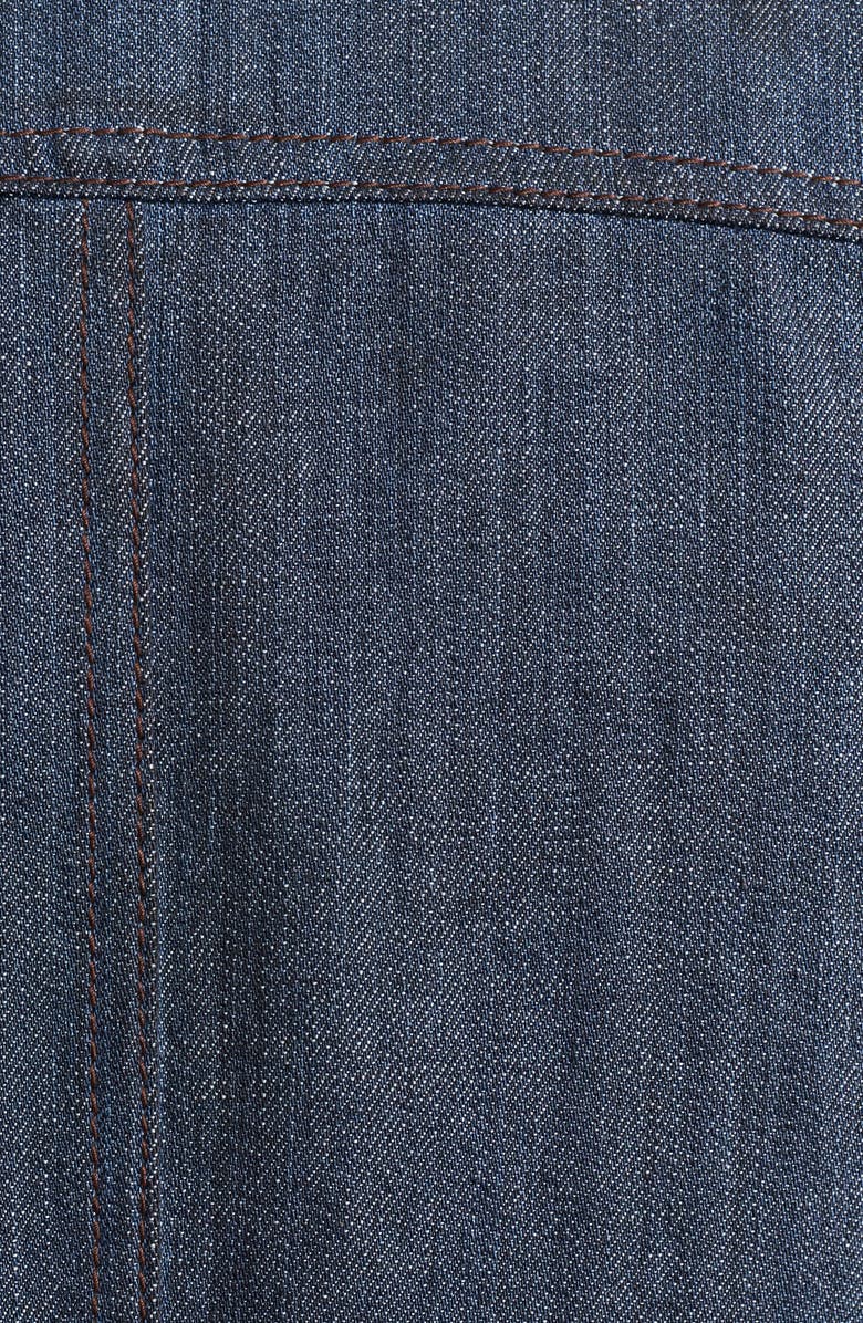 FLYNT Leather Trim Denim Jacket, Alternate, color, Denim Blue