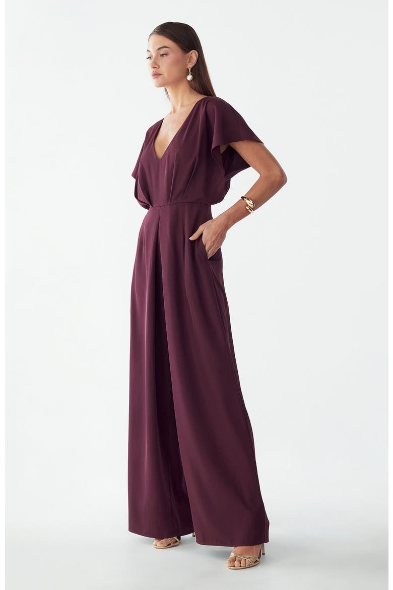 Azeliah Jumpsuit, Alternate, color, Wine